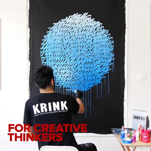 Vista 6 de Krink K-60 Marcador de Pintura Rojo - Marcadores de Graffiti de Bellas Artes Vibrantes y Opacos para Lienzo, Metal, Vidrio, Papel y Más - Marcador