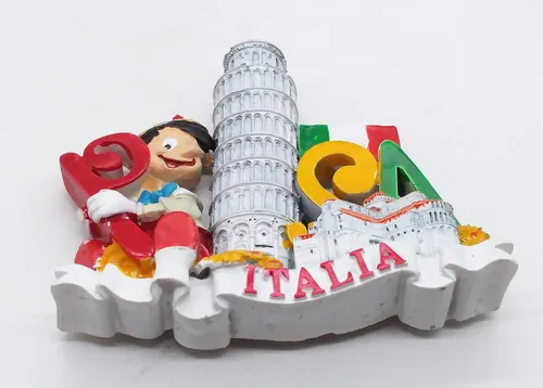 Vista 6 de 3D Torre inclinada de Pisa Toscana Italia nevera imán turístico recuerdo regalo colección hogar y cocina decoración etiqueta magnética Italia