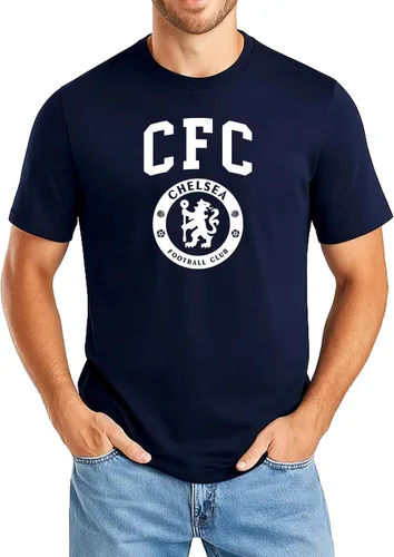 Vista 15 de Icon Sports Camiseta de algodón con licencia oficial del Chelsea FC, unisex para adultos