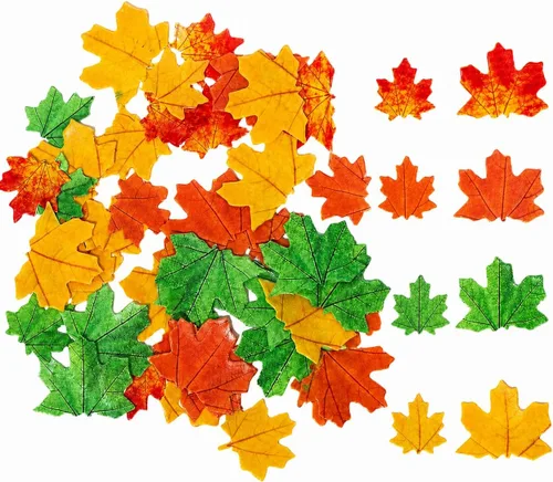 Vista 10 de 90 piezas de papel comestible de hoja de arce de otoño Hojas de otoño de oro 90(1)