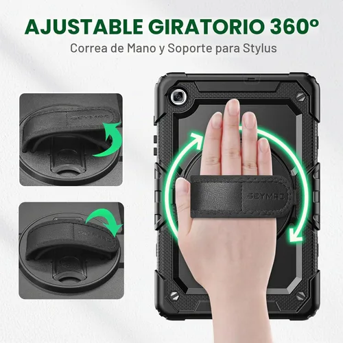 Vista 3 de SEYMAC Funda para Samsung Galaxy Tab S6 Lite de 10,4" 2024-2020, color Negro