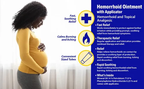 Vista 5 de Ungüento para aliviar el dolor hemorroidal, 2 onzas (1.98 oz) por tubo, tratamiento de hemorroides para picazón de acción rápida, hinchazón y alivio