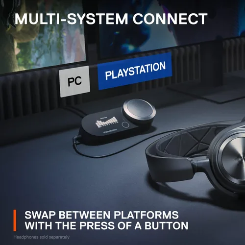 Vista 5 de SteelSeries GameDAC Gen 2 Hi-Res Audio Amplifier - ESS Sabre Quad-DAC - AI Noise Cancellation - 360° Spatial Audio - Hi-Res Certified - PC, PS5, PS4