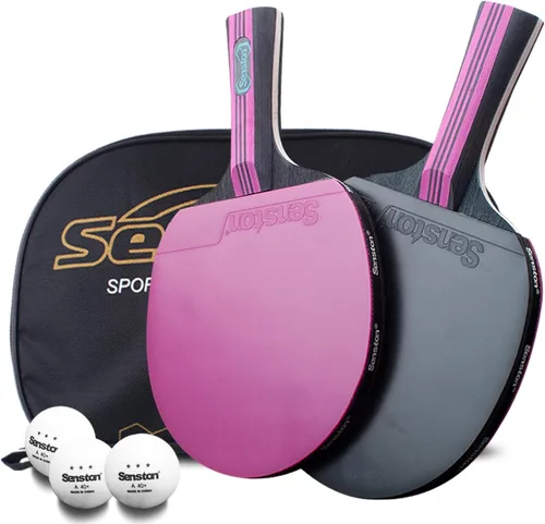 Vista 8 de Senston Paletas de ping pong para entretenimiento o competición - Juego de paletas de ping pong con velocidad avanzada, control Excellent Spin &