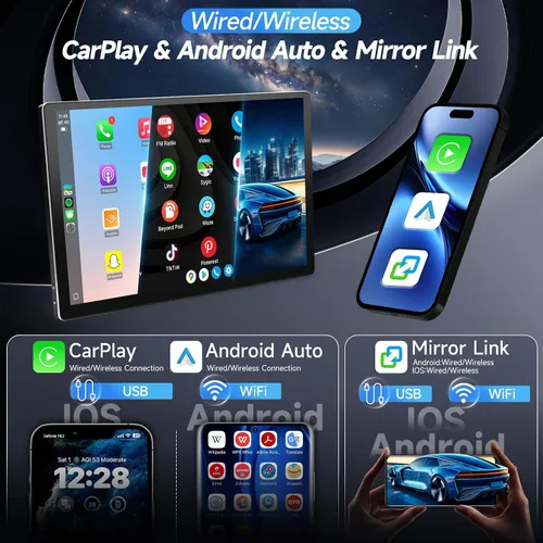 Vista 3 de Naifay 8Core 4G+64G Android 13 Car Stereo para Ford F150 2009 2010 2011 2012 actualización de radio, 2K 13.1 pulgadas pantalla táctil para Ford