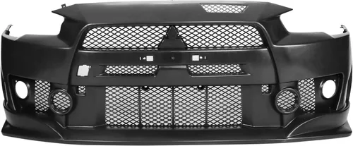 Vista 8 de Conversión de parachoques delantero compatible con MITSUBISHI LANCER 2008-2015, kit de carrocería de conversión de cubierta de parachoques negro PP