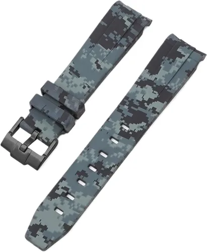 Vista 59 de Correa de camuflaje para Omega Moon Curvo Extremo Pulsera de goma de silicona Hombres Mujeres Sport Watch Band Accesorio 0.787 in
