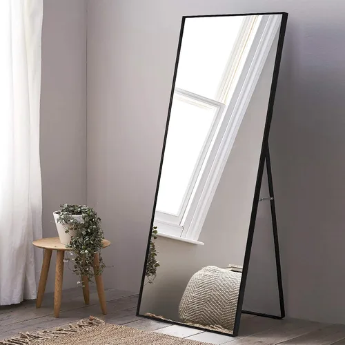 Vista 3 de CONGUILIAO Espejo de longitud completa, 65 x 24 pulgadas, espejo rectangular de pie para colgar o inclinarse, para colgar o inclinarse, para montar