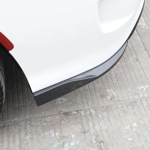 Vista 4 de Protector divisor de parachoques trasero de coche para Dodge Charger 2015-2021 (fibra de carbono negra)