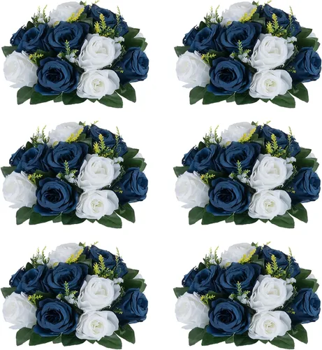 Vista 33 de Centros de mesa de flores para mesas de boda: decoraciones de mesa de Halloween, bolas de flores negras, centros de mesa para compromiso, ceremonia