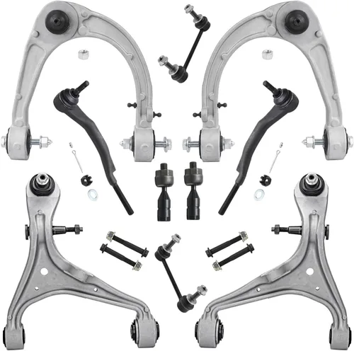 Vista 61 de Detroit Axle - Kit de suspensión delantera de 10 piezas para Jeep 2002-2004