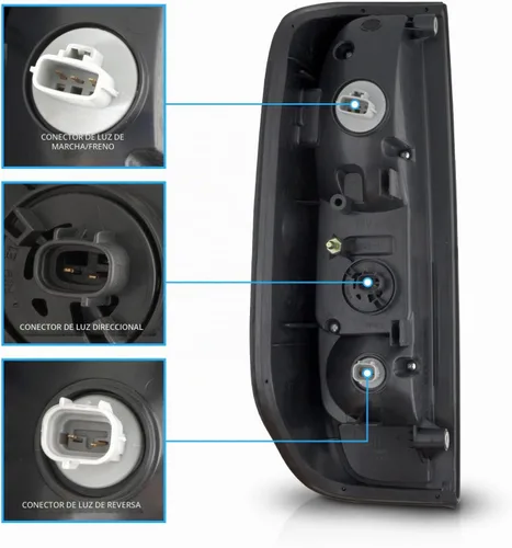 Vista 6 de AmeriLite para 2005-2021 Nissan Frontier D40 2009-2012 Suzuki Equator C-Type LED Negro Conjunto de Reemplazo de Luces Traseras - Lado del Pasajero