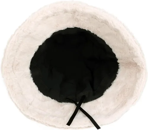 Vista 2 de Sombrero de cubo esponjoso de invierno mullido de piel peluda sombreros de pescador de piel sintética de felpa sombrero cálido para mujer