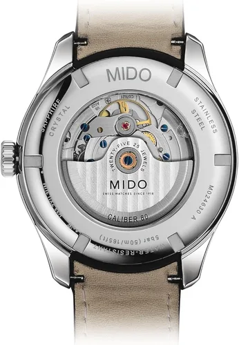 Vista 2 de Mido Reloj Hombre Belluna Sunray Automático Mido Caliber 80 (Base ETA C07.621) Reloj, Negro -, Moderno