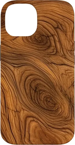 Vista 4 de iPhone 7 Plus/8 Plus elegante estampado de grano de madera marrón intenso estuche con estampado