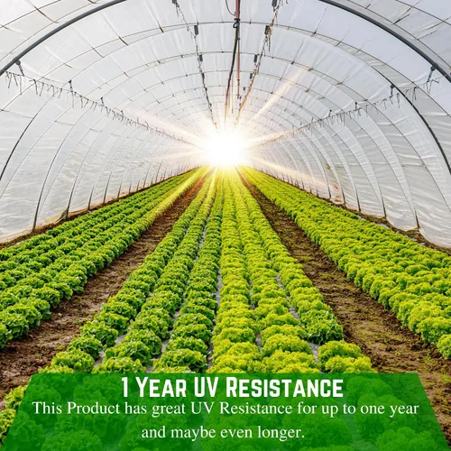 Vista 3 de Farm Plastic Supply - Lámina de plástico transparente para invernaderos - 6 mil - Película de polietileno resistente a los rayos UV de 1 año