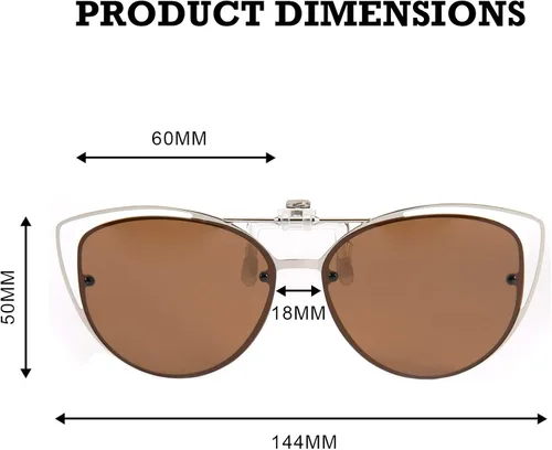 Vista 4 de FEISEDY Gafas de sol polarizadas ojo de gato clip en gafas de sol con función Flip up para gafas graduadas B2670