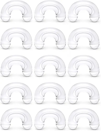 Vista 9 de Cisyozi 16G 14G 12G 10G 8G 6G 4G 2G Kit de Estiramiento de Retenedor de Tabique de Plástico Hipoalergénico Anillos de Tabique en Forma de U Pincher