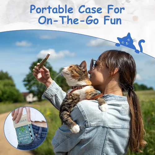 Vista 6 de Nocciola Paquete de 3 juguetes de hierba gatera para gatos, divertidos juguetes para gatos rellenos con hierba gatera orgánica 100% pura, juguetes