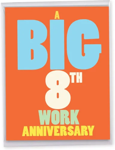 Vista 10 de NobleWorks Divertida tarjeta de notas de aniversario de trabajo de 6º hito de nosotros de 8.5 x 11 pulgadas con sobre para hombres, mujeres