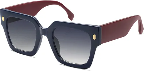 Vista 14 de SOJOS Gafas de sol cuadradas vintage de gran tamaño para mujer, estilo retro, de lujo, grandes, UV400 SJ2194