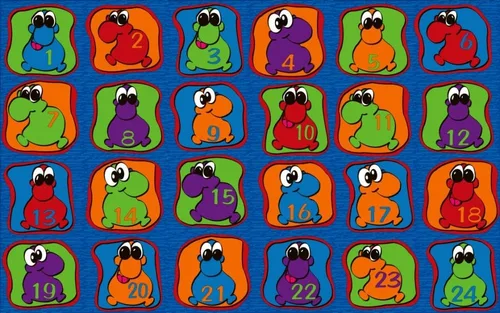 Vista 22 de KidCarpet.com ABC Rainbow - Alfombra para aula con 24 asientos, rectangular de 7 pies 6 pulgadas x 12 pies