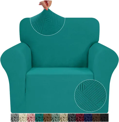 Vista 33 de JIVINE - Funda para sofá biplaza, 1 pieza elástica para sofá de 2 cojines, protector de muebles con parte inferior elástica para niños y mascotas