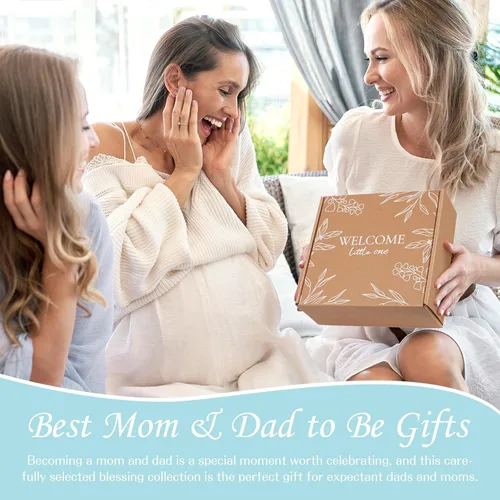 Vista 9 de Regalos para nuevas mamás para mujeres, 9 piezas de regalos de embarazo para futura mamá, bonitos regalos de bebé, regalos para nuevos padres