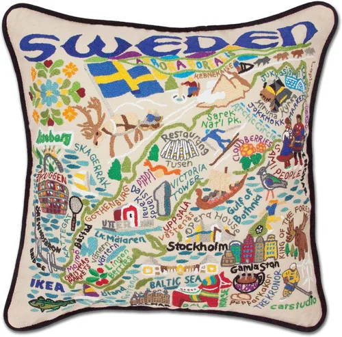 Vista 152 de Catstudio Portland (Oregon) - Almohada decorativa bordada