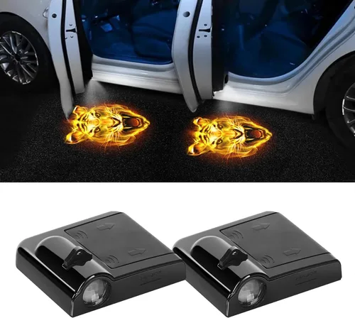Vista 9 de Zufoty 2PCS Luces Proyectoras para Puertas de Automóvil, Proyector de Logo LED para Puerta de Automóvil, Luz LED Inalámbrica de Cortesía, Luces