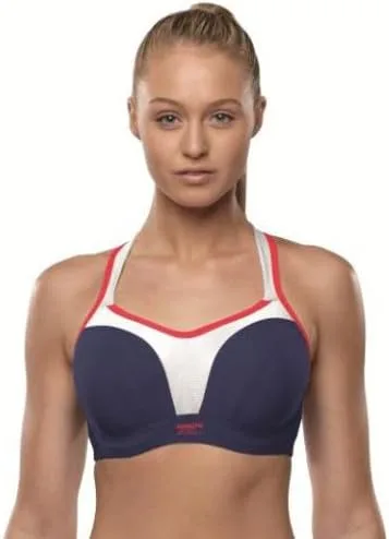 Vista 3 de Panache - Sujetador deportivo con aros para mujer Abstracto
