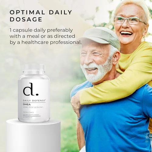 Vista 8 de Pure DHEA 25mg para mujeres y hombres Suplemento de DHEA para mujeres y hombres, la dosis justa de vitaminas DHEA para vitalidad, impulso de energía