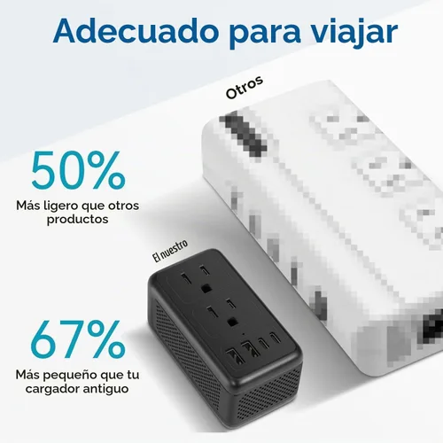 Vista 6 de 2000W 220V a 110V Convertidor de voltaje de EE. UU. a Europa para secador Negro