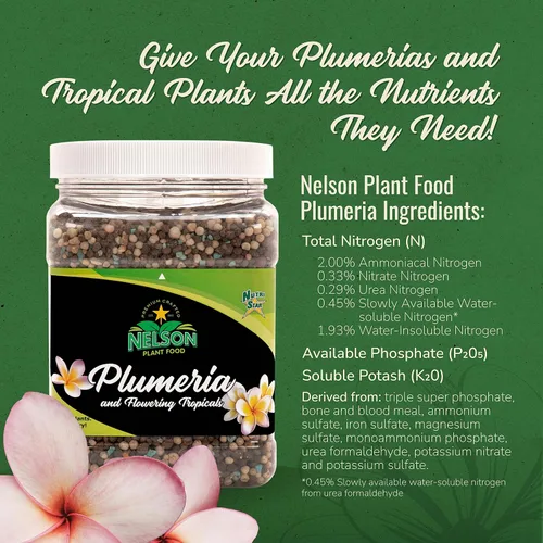 Vista 4 de Nelson NutriStar - Fertilizante granular para plumeria y todas las flores tropicales, helechos, orquídeas, lirios en maceta, en el suelo