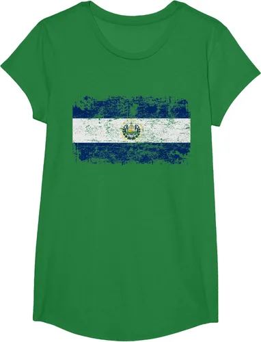 Vista 37 de EL SALVADOR Bandera Vintage Hombres Mujeres Niños Camiseta EL SALVADOR