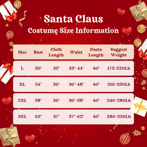 Vista 2 de DressVoguer Santa Claus Costume for Men 25PCS, Christmas Santa Costume for Men Adult Deluxe Santa Suit