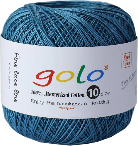 Vista 104 de Golo - 3 bolas de hilo de ganchillo tamaño 10, hilo de crochet para tejer a mano 102