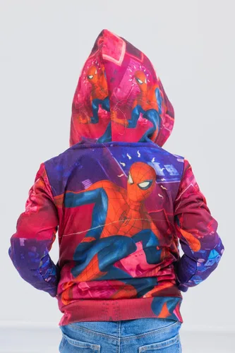 Vista 6 de Marvel Spider-Man - Sudadera con capucha de forro polar con cremallera para niños pequeños y grandes
