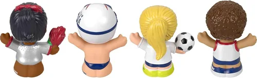 Vista 4 de Little People Collector Team USA Classic Sports - Juego de edición especial para adultos y fanáticos, 4 figuras de atleta en paquete de exhibición