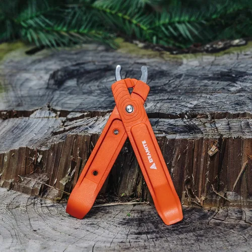 Vista 2 de Granite Talon - Palancas de neumáticos para bicicleta con alicates de eslabones maestros de cadena (naranja) nylon body, stainless-steel tips