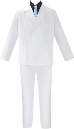 Vista 2 de Disfraz de cosplay para hombre, uniforme de anime, traje de capa de héroe azul marino, trajes
