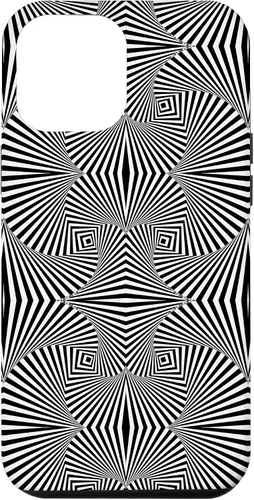 Vista 24 de Funda de arte óptico abstracto hipnotizante con diseño retorcido para iPhone 13