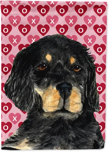 Vista 199 de Caroline's Treasures SS4484GF Bandera de jardín con diseño de bulldog inglés y corazones para el Día de San Valentín, bandera decorativa para patio