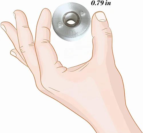 Vista 4 de HimaPro 144 - Bobinas para máquinas de bordar predevanadas, tamaño A (SA156), tapas de plástico 144 blanco y negro 60WT