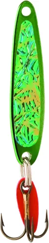Vista 10 de Bay de Noc 2-1/4-Inch Swedish Pimple Ice Fishing Hook, 1 Piece, White Pearl Naranja fluorescente/dorado