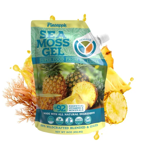 Vista 11 de Yemayá - Gel orgánico de musgo marino con mango Gel de masa marina silvestre mejorado con fruta real, energía, digestión, cabello, piel y uñas