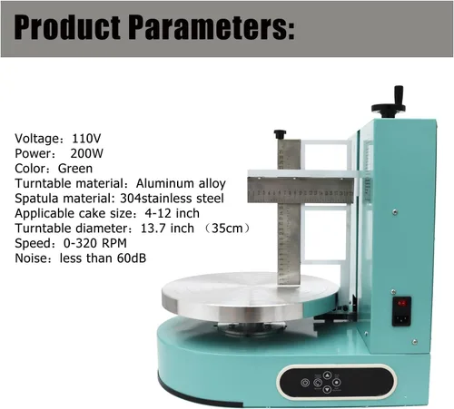 Vista 3 de Máquina de untado de recubrimiento para esparcir crema para tartas, máquina de recubrimiento para decoración de pasteles, crema para tartas
