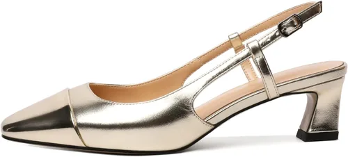 Vista 2 de Zamikoo Zapatos de tacón bajo para mujer con correa ajustable, tacones cuadrados de gatito, cómodas sandalias de tacón bajo de 2 pulgadas, zapatos