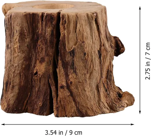 Vista 5 de VOSAREA Bola de cristal Base de madera Tocón de árbol Luz LED Luces de escritorio para oficina Soporte de mesa Soporte de mesa Soporte de bola