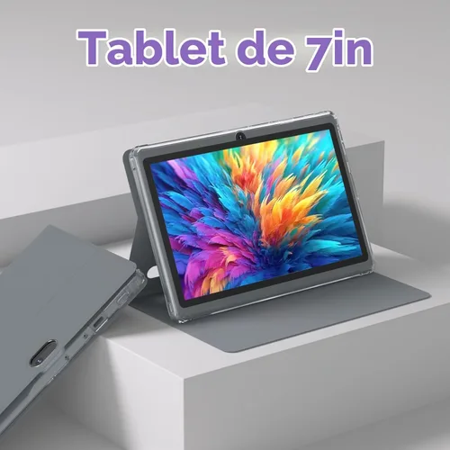 Vista 2 de HOTTABLET Tablet de 7 Pulgadas Android 14.0 con Estuche Protector, 8GB (4+4GB Expandible) RAM + 32GB ROM, Pantalla IPS, Cámara Dual, Bluetooth 5.0